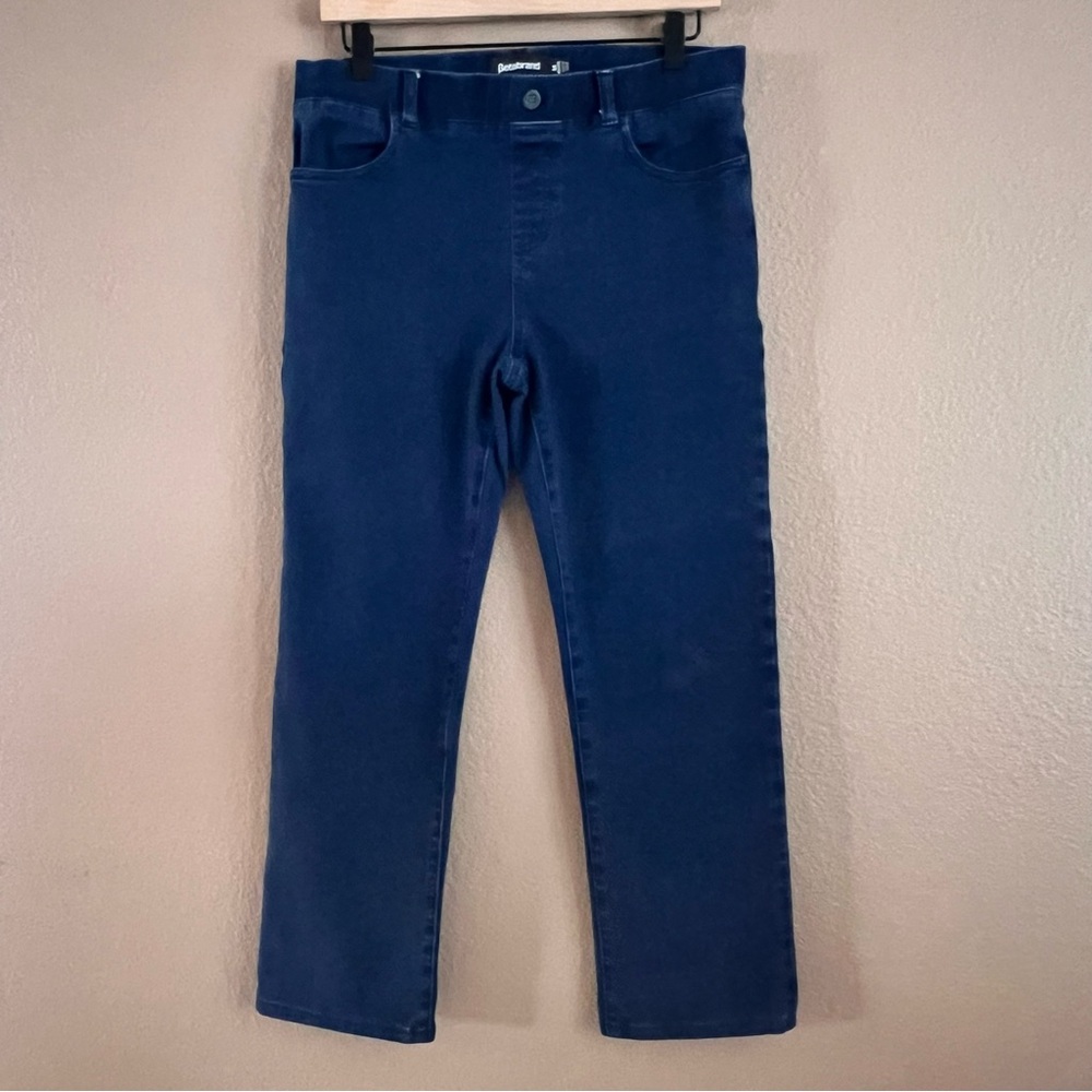 Betabrand Pants Straight Leg Yoga Jeans Dark Wash Size Medium Petite